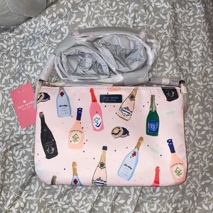 Kate Spade Triple Gusset Crossbody Champagne Pink
